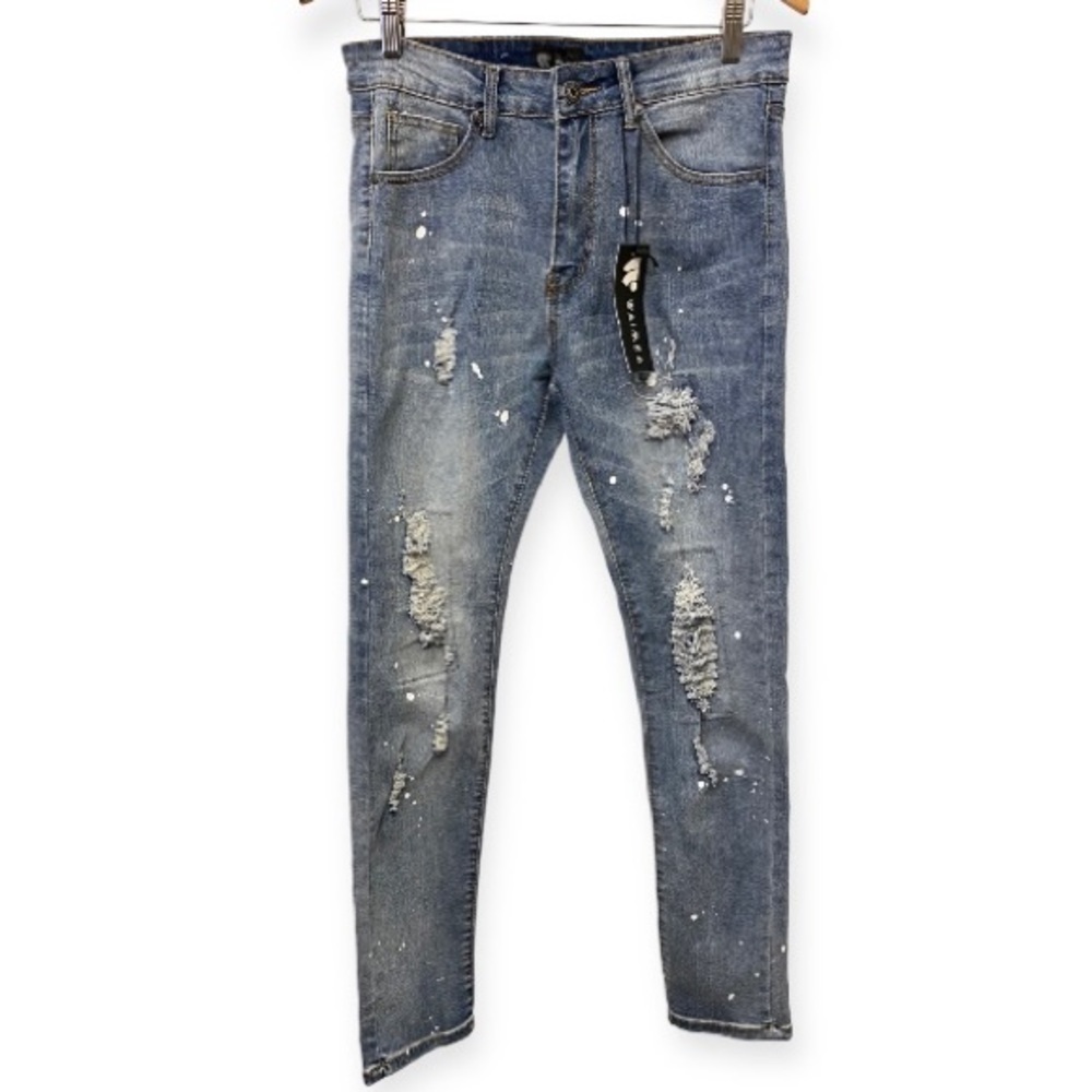 Waimea Tag 32x32 NWT Skinny Jeans Mens Stretch Distressed (Actual 30x30) Paint